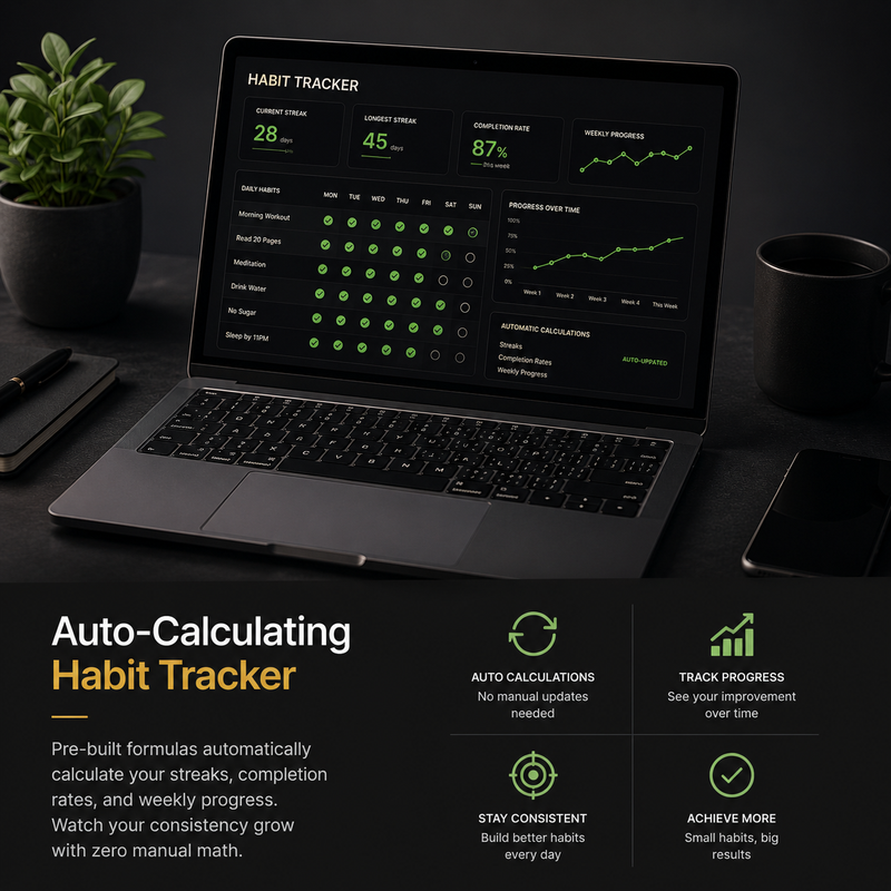 Auto-Calculating Habit Tracker